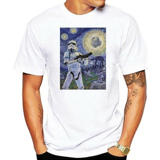 เสื้อผ้าผชเสื้อยืด พิมพ์ลาย Stormtrooper Stormy Starry Night สําหรับผู้ใหญ่S-5XL