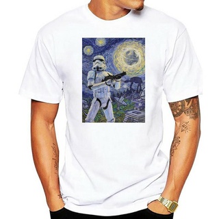 เสื้อผ้าผชเสื้อยืด พิมพ์ลาย Stormtrooper Stormy Starry Night สําหรับผู้ใหญ่S-5XL