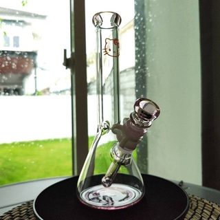 [ส่งเร็ว] Water Glass Pipe แจกัญแก้ว สีชมพูน่ารัก สูง 24.5 cm.