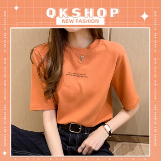 QKshop เสื้อยืดแขนสั้นคอกลม สุดน่ารัก ผ้านิ่มสุดๆ🎉 จะไส่ไปไหนก็คือดูดีไปหมด 🌈ใครเห็นก็คือต้องหลงรัก เพราะมันน่ารักจริงๆ