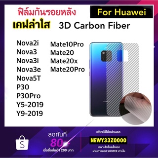 ฟิล์มหลัง Kevlar เคฟล่า Huawei Nova2i Nova3 Nova3i Nova3e Nova5T Mate10Pro Mate20Pro Mate20 X Y9-2019 Y5-2019 P30 P30pro