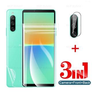 3in1 For Sony Xperia 1 10 IV Screen Soft Hydrogel Film Sony X peria Xperia 1IV 10IV Xperia10 Xperia1 IV Camera Protective Glass