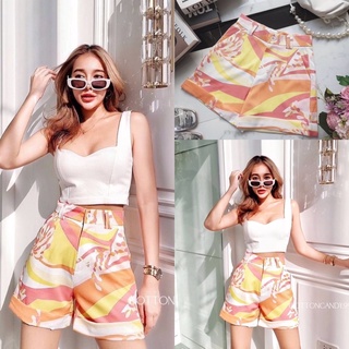 พร้อมส่ง✨กางเกงขาสั้นผู้หญิงพิมพ์ลายมีไซส์ S M L✨ Sunshine mini pants cottoncandy