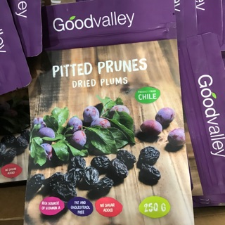 ลูกพรุนอบแห้ง นำเข้า Goodvalley PITTED PRUNES Dried plums 250g