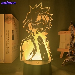 โคมไฟ Led ลายการ์ตูนอนิเมะ My Hero Academia Denki Kaminari 3d สําหรับตกแต่งห้องนอน ของขวัญวันเกิด