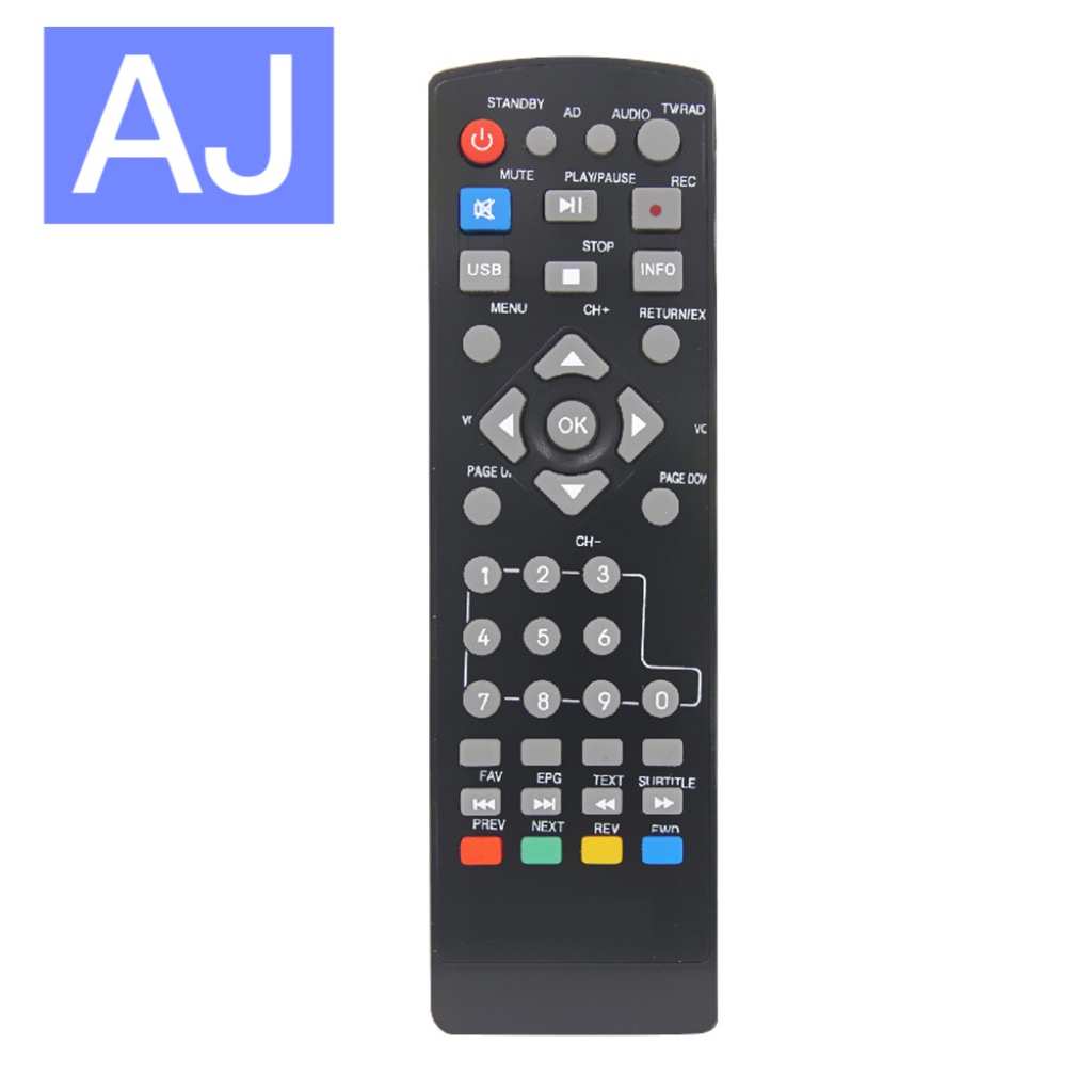รีโมทกล่องดิจิตอลทีวี AJ