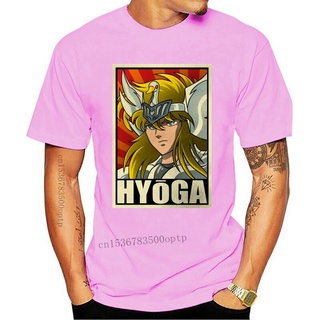 เสื้อยืด พิมพ์ลายอนิเมะ Saint Seiya Hyoga Artsy สําหรับผู้ชาย