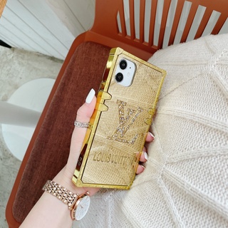 เคสโทรศัพท์มือถือ พิมพ์ลายแบรนด์ สําหรับ vivo VIVO Y19 Y17 Y15 Y12 Y11 V21 Y50 Y30i Y20S Y12S Y20i Y51 Y31 Y52 Y72 5G Y70S Y51S V19 V17 V15 PRO V11i Y91i Y91C Y95 Y93 V9 S1 V20SE Y73S soft shell Tide Brand Fashion gold Square Mirror Phone Case