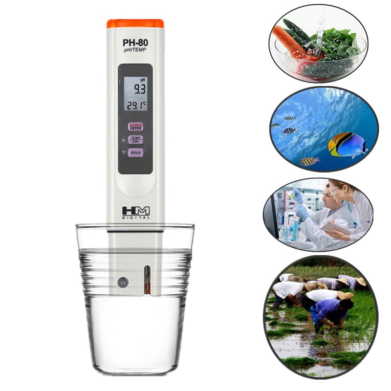 HM Digital PH80 Waterproof PH Temperature Meter Hydro With Automatic Calibration Function Water