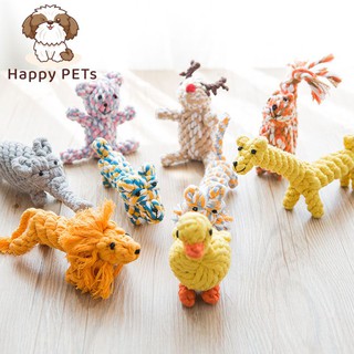 Happy PETs ของเล่นสุนัข เชือกขัดฟัน รูปสัตว์ ของเล่นหมา