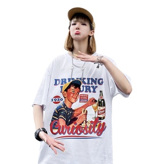 🔥 ‘’Drinking” เสื้อยืดสตรีทโอเวอร์ไซส์ Drinking Oversized T-Shirt 🔥