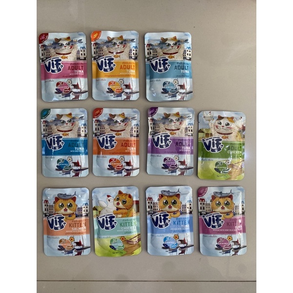*พร้อมส่ง* Vif อาหารเปียก แมวโต/ลูกแมว 75 กรัม