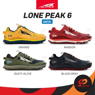 Pootonkee Sports ALTRA Mens LONE PEAK 6 รองเท้าวิ่งเทรลผู้ชาย