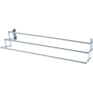 ราวติดผนังสเตนเลสรุ่นบันได 3 เส้น PLIM 100 ซม.  WALL RACK STAINLESS 3 STEPS 100CM PLIM