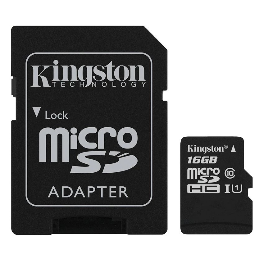 Kingston Micro SD Class 10 U1 80/10 MB/s  With Adapter(SDC10G2/16GBFR) ของแท้