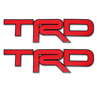 สติ๊กเกอร์ Sticker TRD สีแดง ขอบดำ