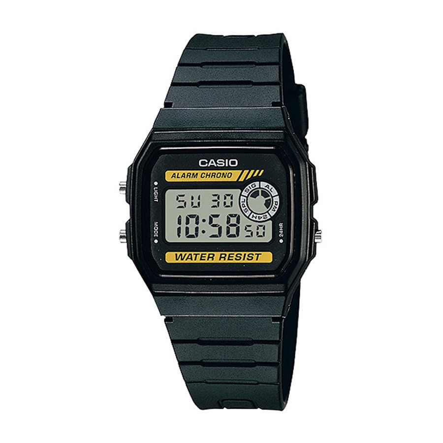 Casio Standard Digital นาฬิกาข้อมือผู้ชาย สายเรซิ่น รุ่น  F-94,F-94WA,F-94WA-9 ( CMG ) - สีดำ