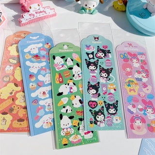 🌟Sanrio Style Sticker สติ๊กเกอร์ซานริโอ้ สติกเกอร์น่ารัก สติกเกอร์พร้อมส่ง คิตตี้ คุโรมิ มายเมโลดี้ เคลือบวิ้งค์