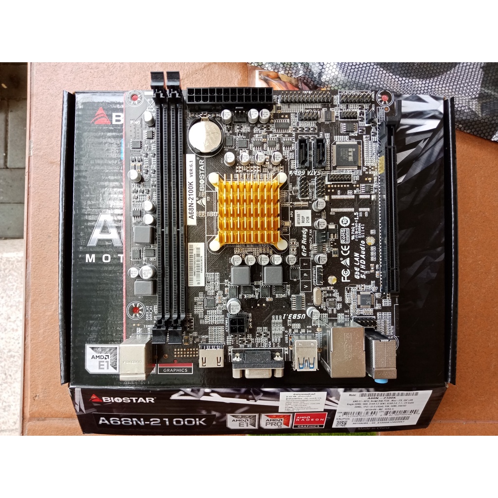 MB BIOSTAR A68N-2100K + CPU AMD E1-6010 OnBoard (DUAL-CORE 1.35GHz )
