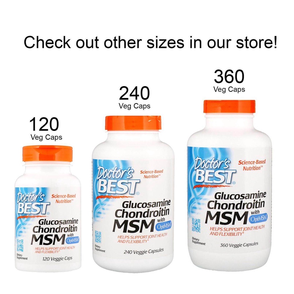สินค้าพร้อมส่ง*Doctor's Best, Glucosamine Chondroitin MSM with OptiMSM, Hyaluronic, UCII สนับสนุนข้อเข่า ข้อต่อ