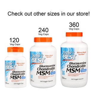 Doctors Best, Glucosamine Chondroitin MSM with OptiMSM, Hyaluronic, UCII สนับสนุนข้อเข่า ข้อต่อ