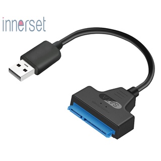 [innerset] สายเคเบิลอะแดปเตอร์แปลง USB 2.0 เป็น SATA 22pin สําหรับฮาร์ดไดรฟ์ HDD SSD 2.5 นิ้ว