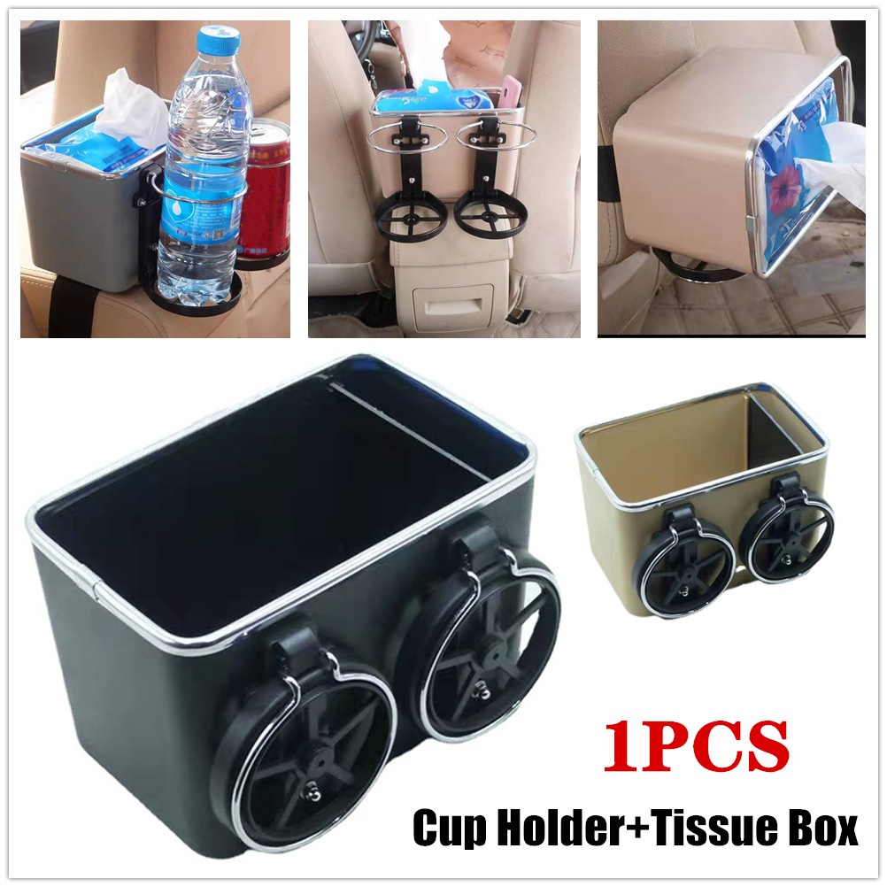 ที่วางเเก้วในรถยนต์ พร้อมกล่องใส่ของอเนกประสงค์ รุ่น Car Armrest Storage Box-31May-J1