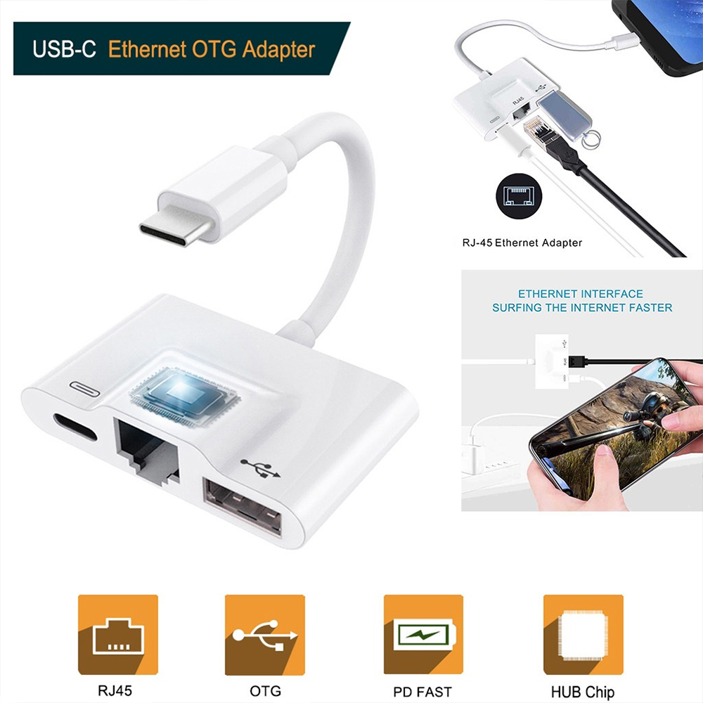 10/100 Mbps Shyonda Adaptateur Ethernet RJ45 Adaptateur réseau LAN Compatible avec téléphone/Tablette 