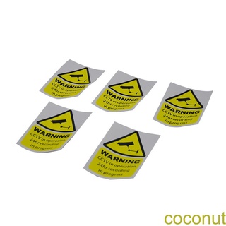 [Coco]5PCS/Set CCTV In Operation Video Surveillance Security Alarm Decal Window Warning Sticker Mark Signs Car Styling