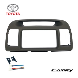 หน้ากากวิทยุ CAMRY ACV30 หน้ากากวิทยุติดรถยนต์ 7" นิ้ว 2 DIN TOYOTA โตโยต้า แคมรี่ ปี 2002-2007 โฉมผู้บริหาร สีเทา