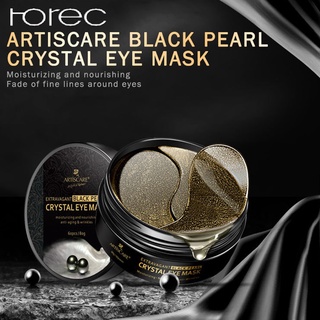 Horec แผ่นมาร์คใต้ตา Black Pearl Collagen Natural Moisturizing Gel Eye patches ลดตาดำ ลดรอยตีนกา รอยหมองคล้ำ ถุง บวมน้ำใต้ตา Remove Dark Circles Anti Age Bag Eye Wrinkle