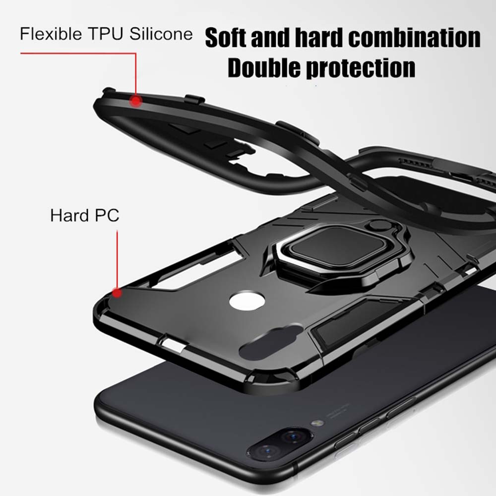 เคสมือถือ กันกระแทก แบบเกราะไฮบริด พร้อมแหวนยึด สําหรับวีโว่ 1901 1902 1903 1904 1906 1907 1909 1915 1919 1920 1935/ Vivo 1811 1812 1816 1819 1820 - รูปที่ 5