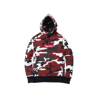 SLUM LTD - Supreme Box Logo Hooded Sweatshirt Red Camo