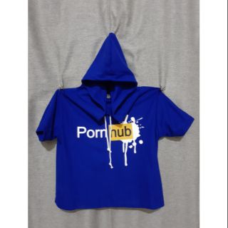 เสื้อครอปแฟชั่นมีฮู๊ดมือ2เหมือนใหม่