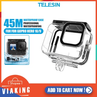 เคสกันน้ำ TELESIN รุ่น GP-WTP-901 Waterproof Case for GoPro Hero 10/9 กล่องกันน้ำโกโปร เคสถ่ายรูปใต้น้ำ ดำน้ำลึกได้