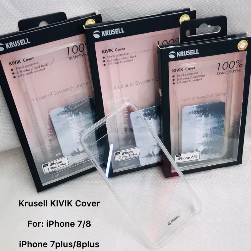 เคสใส Krusell KlVlK Cover for iphone7/8 ↔️ iphone7plus/8plus