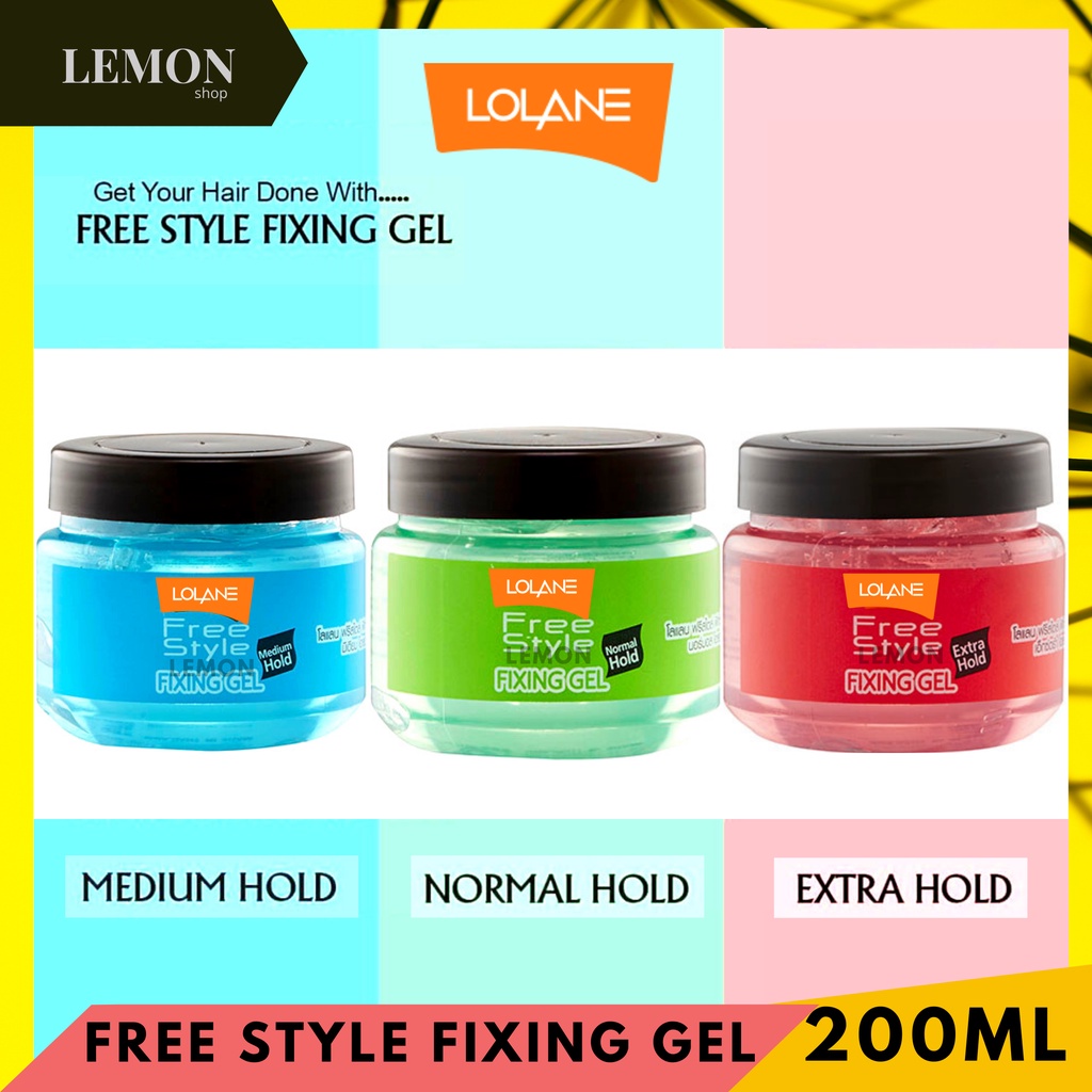 Lolane Freestyle Fixing Gel 100/200ml โลแลน ฟรีสไตล์ ฟิกซิ่ง เจล จัดแต่งทรงผม