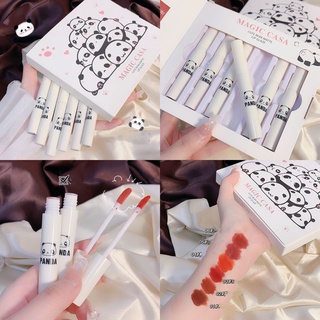 พร้อมส่ง ลิปสติก เซ็ทลิปทินท์​น้องหมี 6แท่งโทนแดงอิฐ อิฐ แดงก่ำ ตุ่นๆ สีสวย เกลี่ยง่ายลิปสติกลิปเซต MAGIC CASA-0030