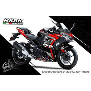 สติ๊กเกอร์แต่งลาย รถ KAWASAKI NINJA 400 ลาย HSBK RACING