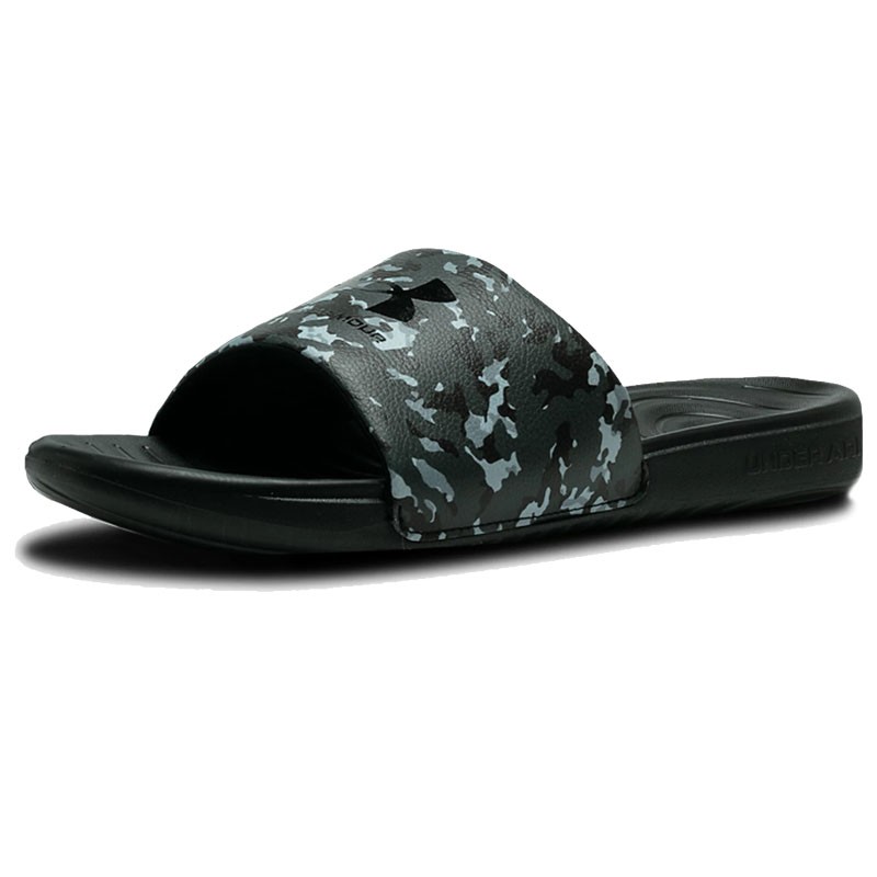 Under Armour รองเท้าแตะผู้ชาย Men's UA Ansa Camo Slides 3023760-002 (Black) สินค้าลิขสิทธิ์แท้