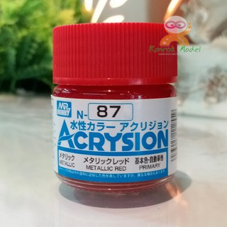 สีสูตรน้ำ Acrysion N87 METALLIC RED (Metallic) 10ml