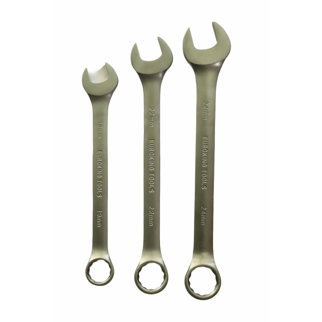 Euro King Tools ครื่องมือช่าง ประแจแหวนข้างปากตาย 14 ตัวชุด เบอร์ 8-24 MM ISO 9002 T4fH