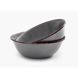 Barebones Enamel Bowl Slate Gray Set of 2 ชุดชามเคลือบอีนาเมล