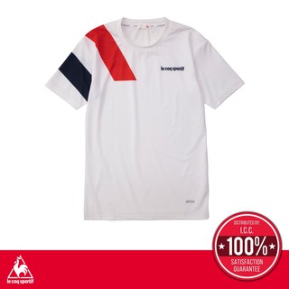 le coq sportif เสื้อเทรนนิ่ง ออกกำลังกาย ผู้ชาย รุ่น Soleil Short Sleeve T-shirt สีขาว Sport Training Shirt