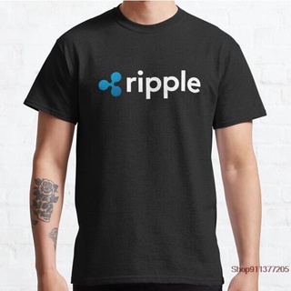 เสื้อยืดแขนสั้นลําลอง ผ้าฝ้าย พิมพ์ลาย Ripple Xrp Crypto สําหรับผู้ชาย WE564RET14848