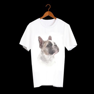 เสื้อลายหมา DFB005 french bulldog เสื้อยืด เสื้อยืดลายหมา เสื้อยืดสกรีนลายหมา