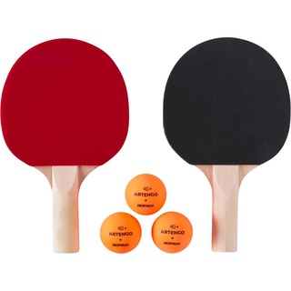 ชุดตีปิงปอง (ปิงปอง 2 อัน +ลูกปิงปอง 3 ลูก) PONGORI SMALL INDOOR TABLE TENNIS SET PPR 100 WITH 2 BATS