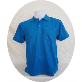 เสื้อโปโล ( polo shirt )แบรนด์ Geeko ตรากวาง สีพื้นชาย สีฟ้า(สปอร์ต) gkc - 39M