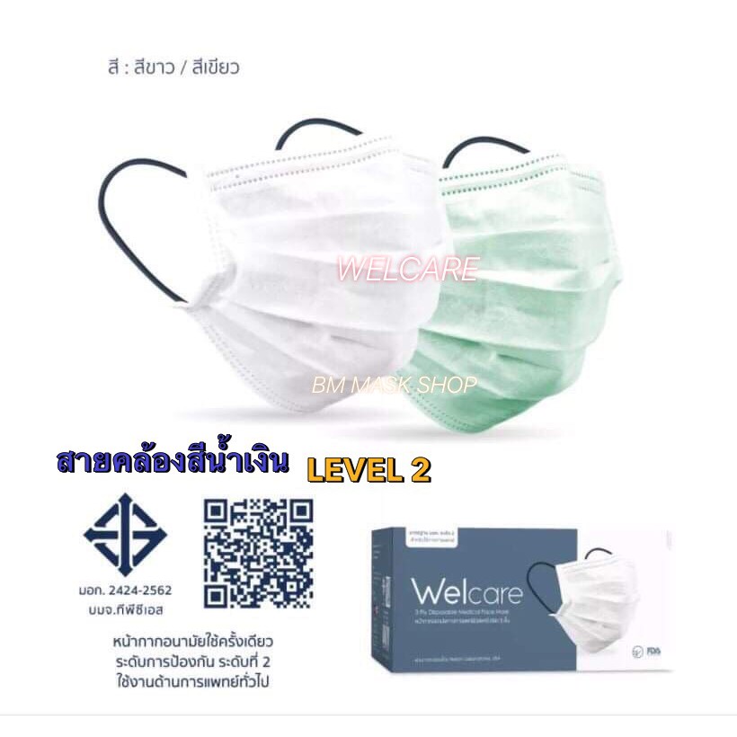 หน้ากากอนามัย WELLCARE MEDICAL SERIE ป้องกันไวรัส 98%