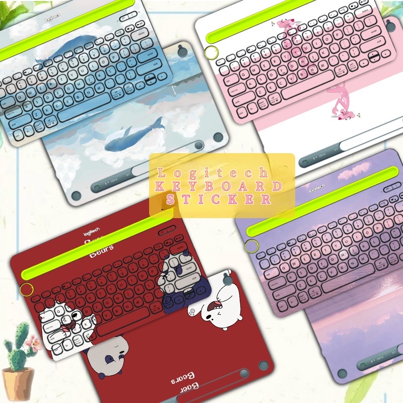 สติ๊กเกอร์คีย์บอร์ด Logitech K480 K380 คีย์บอร์ดบลูทูธไร้สาย K780 การ์ตูนน่ารักสติกเกอร์
